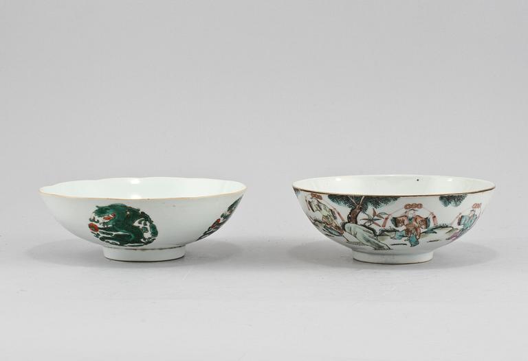 SKÅLAR, 4 st, porslin, Kina, 1900-tal.