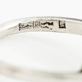 Wiwen Nilsson, ring, silver med fasettslipad bergkristall, Lund 1939.