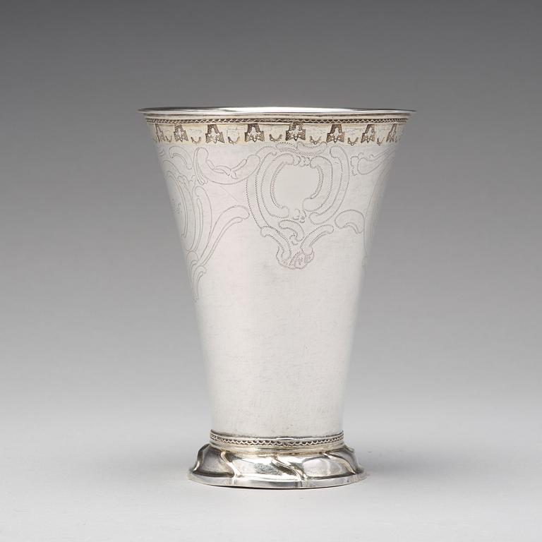 Daniel Lundström, bägare, silver, Stockholm 1767.