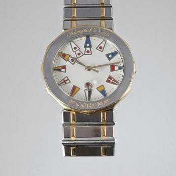 ARMBANDSUR, stål samt 18 k guld, Corum, "Admirals cup".