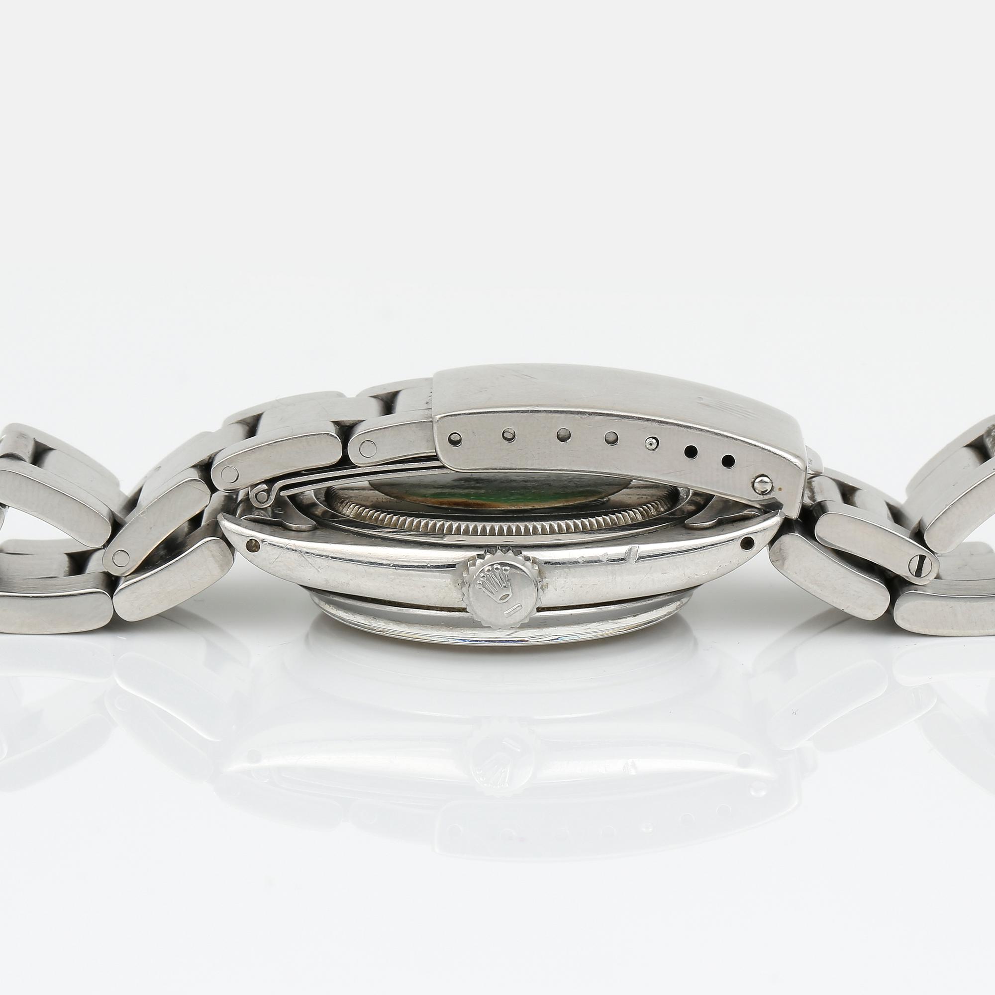 ARMBANDSUR, stål, 'Oyster Precision', Rolex, kvitto och intyg medföljer daterat 1990.
