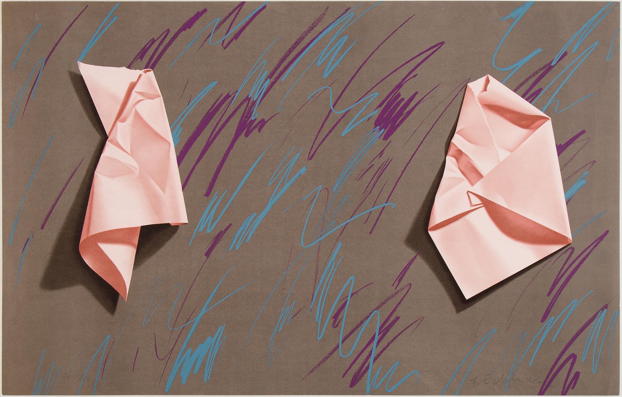 Yrjö Edelmann, färglitografi, 1986, signerad EA VII/XX.