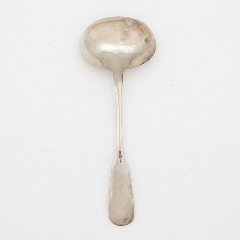 A Russian silver ladle, silver, Moscow 1869.