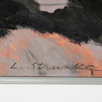 Laris Strunke, signed L. Strunke. Dated 1987 on verso. Oil on canvas.