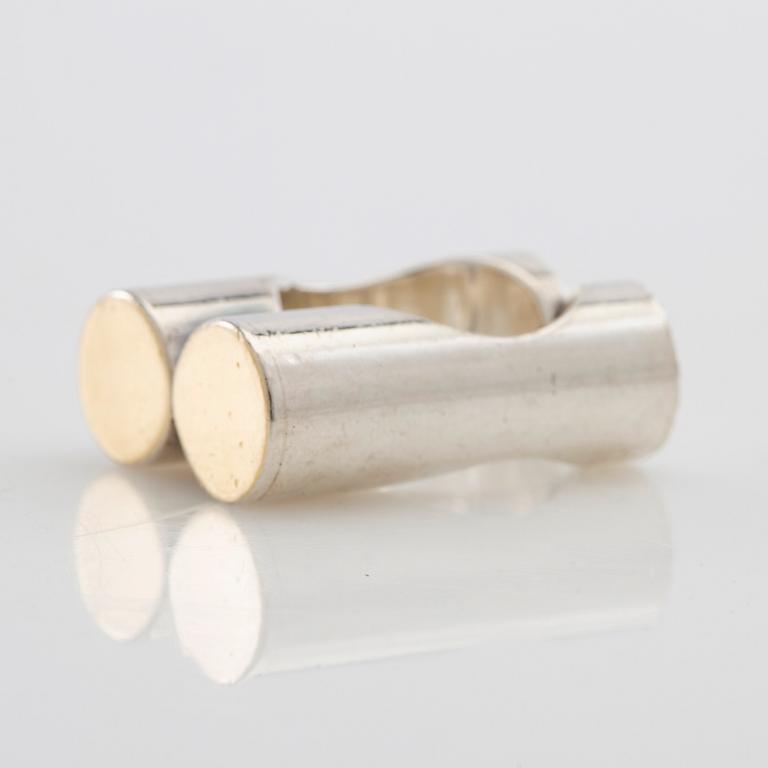 Sigurd Persson, maker's mark Lars Munkhammar, Ring of silver with gold plating, Stockholm 1994.
