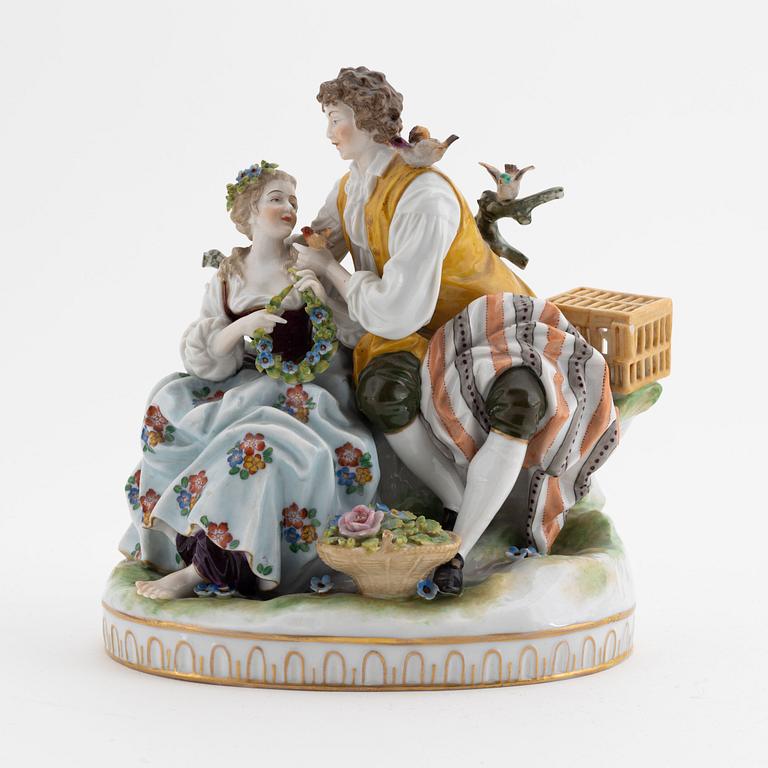 A porcelain figurine, probably Rudolstadt Volkstedt, Germany, early 20th century.