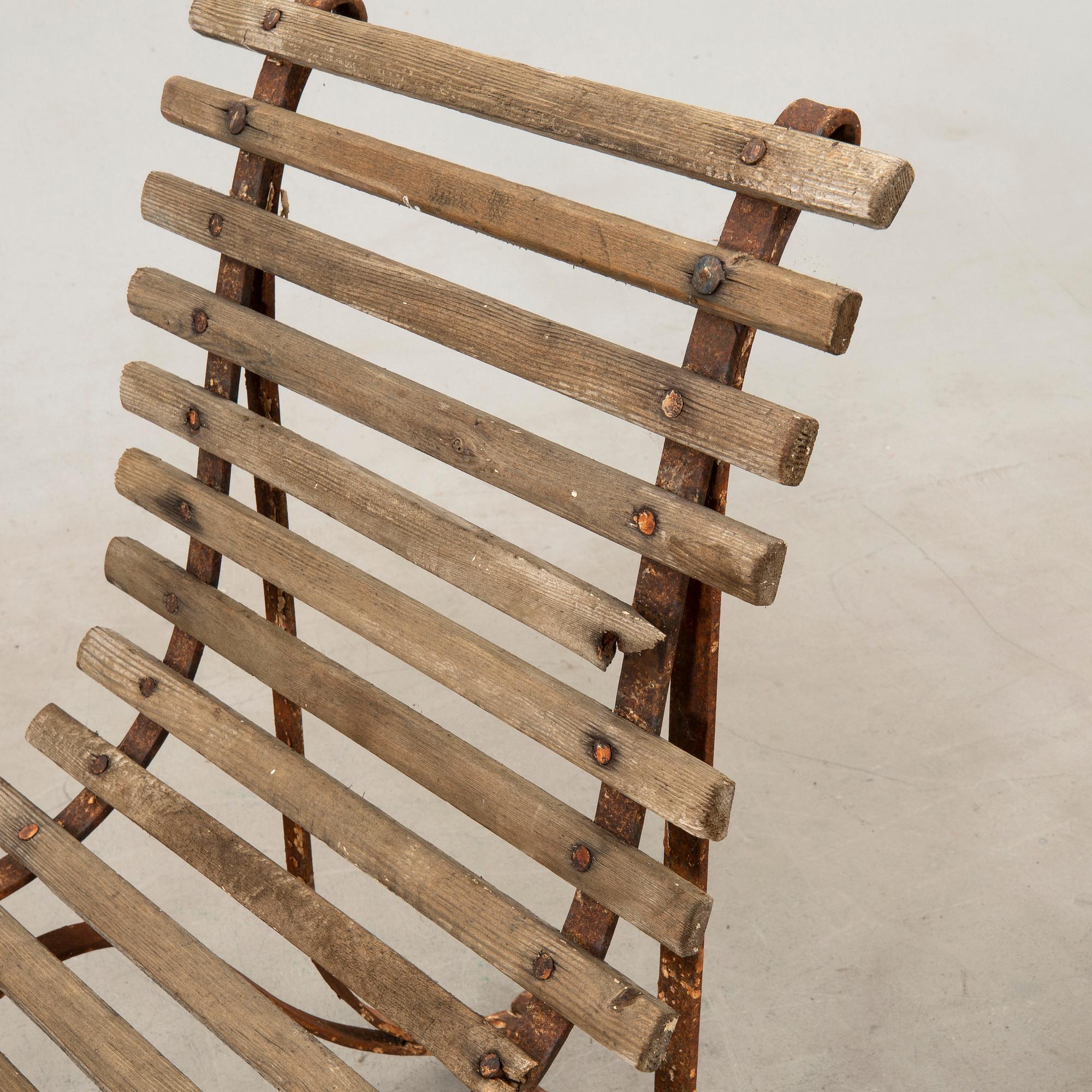 Garden chairs, 6 pieces, early 20th century.