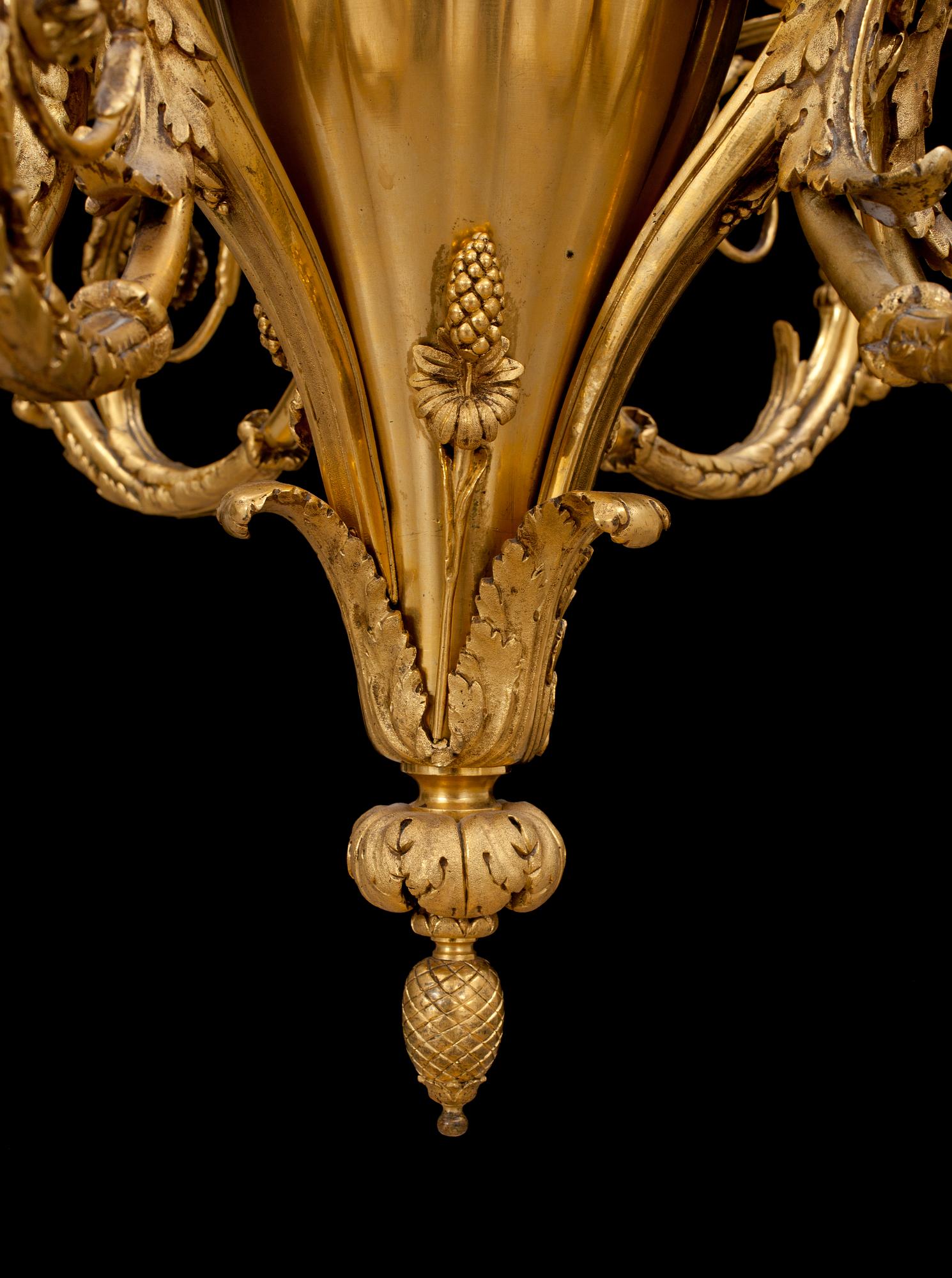AMPEL, för sex ljus. Louis XVI-stil, 1800-tal.