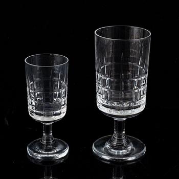 A glass service, 69 pcs, from Kosta, 20th century.