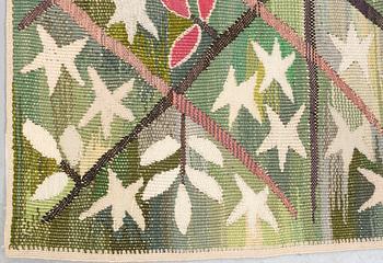 Barbro Nilsson, a textile, "Grön kvist", tapestry weave, ca 210-212 x 59-60,5 cm, signed AB MMF BN.