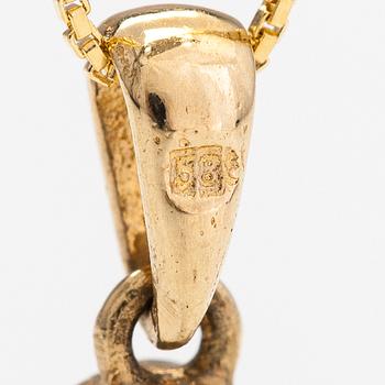 Kaulakoru, 14K kultaa, timantti n. 0.10 ct.