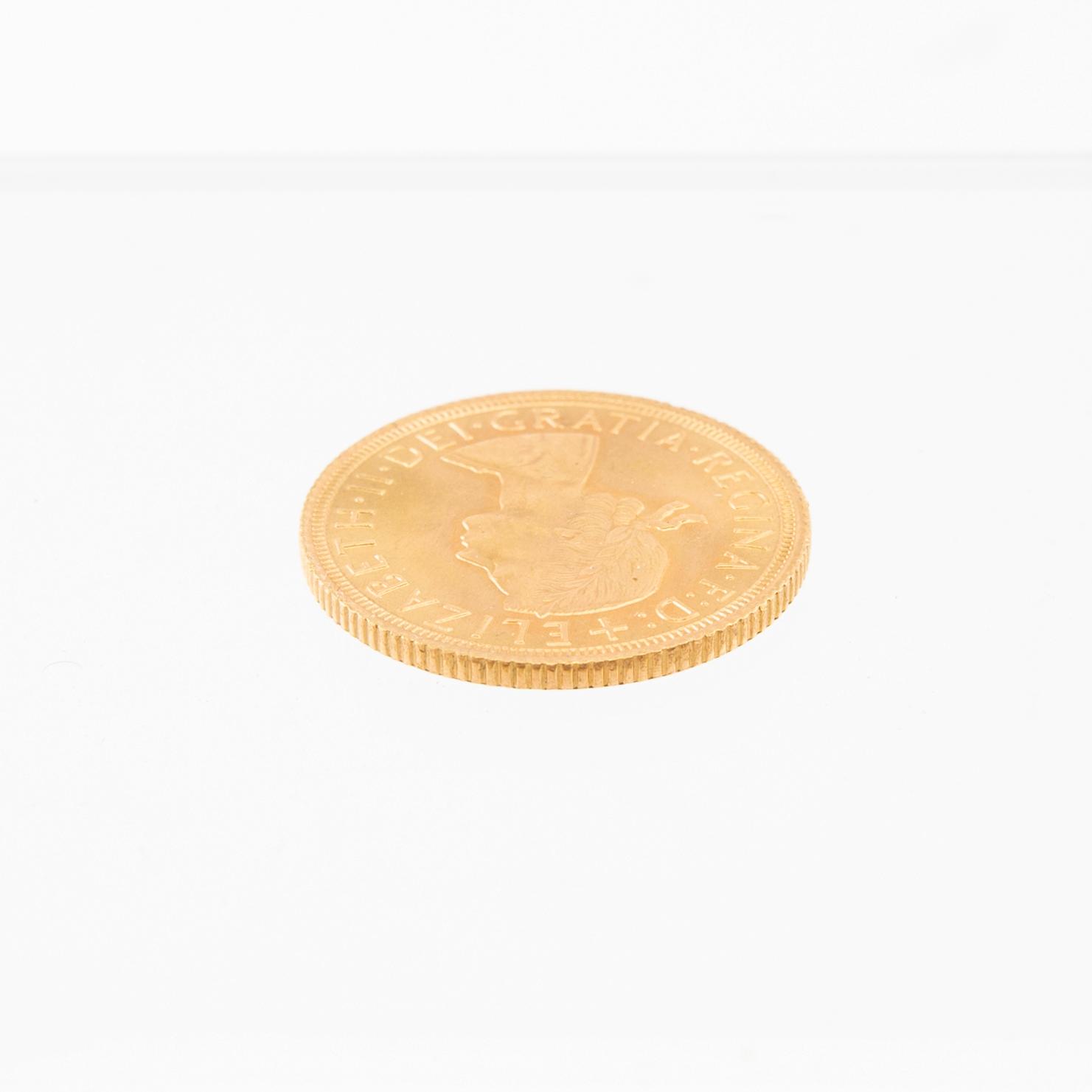 Guldmynt Sovereign Storbritannien 1965 Elizabeth II.