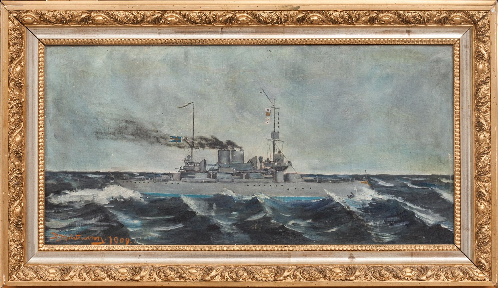 OKÄND KONSTNÄR, olja på duk, signerad och daterad 1909.