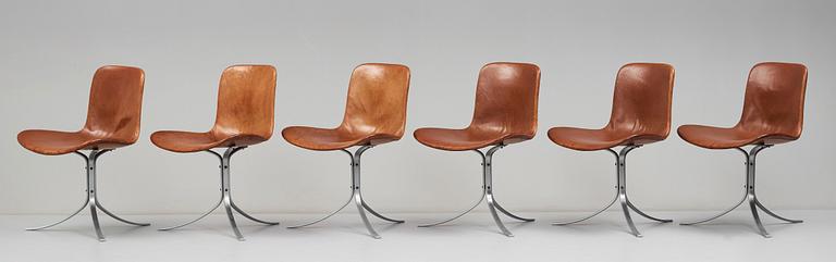 Poul Kjaerholm, stolar, 6 st "PK-9, E Kold Christensen, Danmark, 1960-tal.