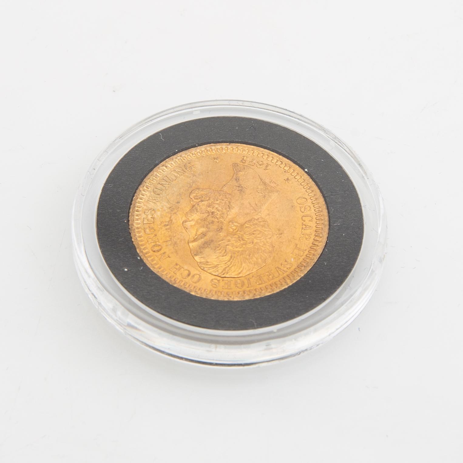 Guldmynt Sverige, Oscar II 20 kr, 1878 på 1877.