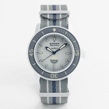 Swatch/Blancpain, Scuba Fifty Fathoms, Antarctic Ocean, wristwatch, 42.3 mm.