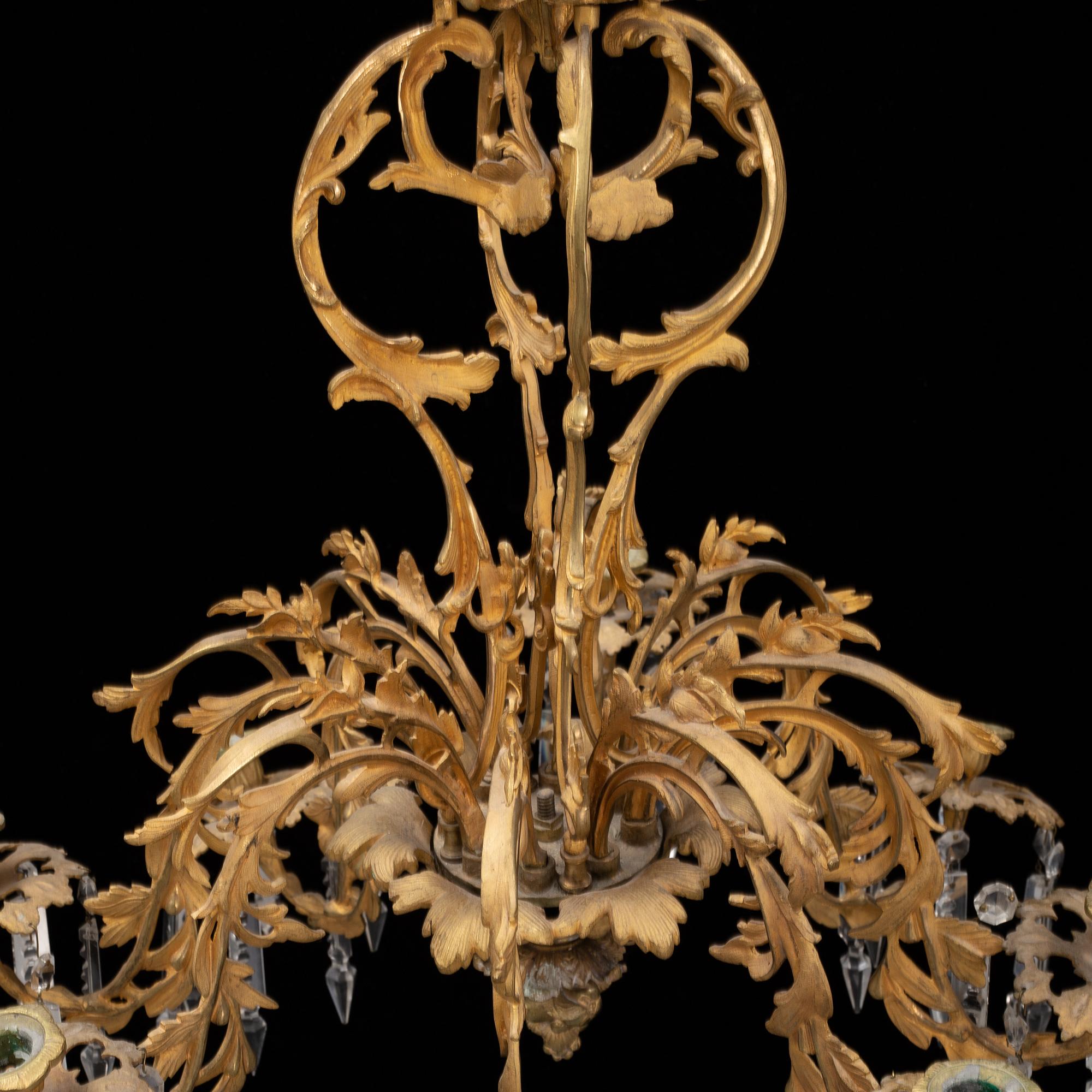 A chandelier from around the year 1900.