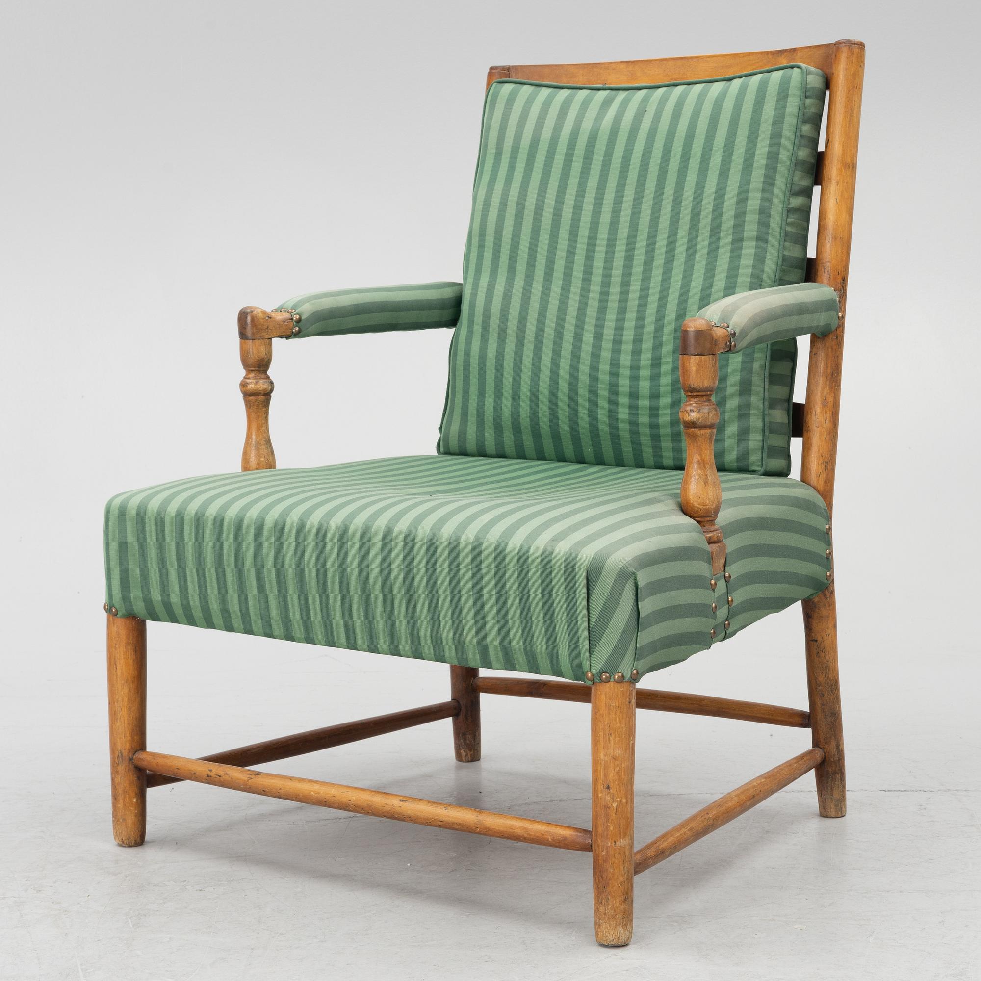 Armchair, Gustavian, Gripsholm model, late 18th century.