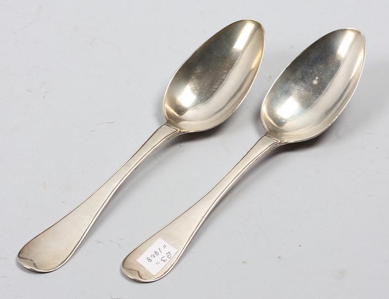 MATSKEDAR, ett par, silver, 1808.