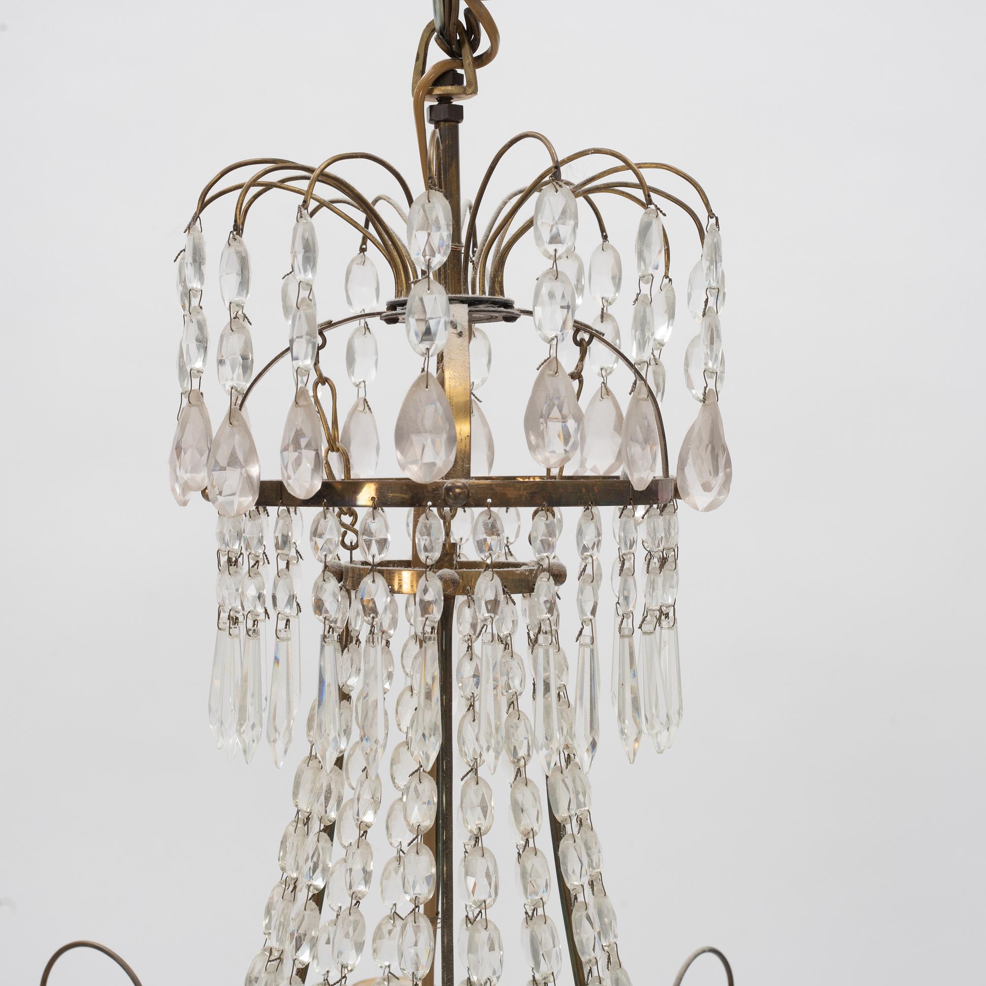 A Gustavian style chandelier, 20th Century.