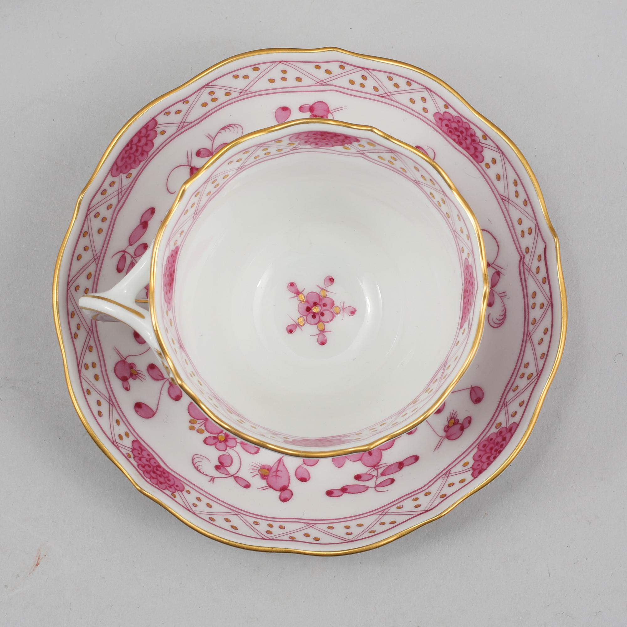 KAFFESERVIS, 14 delar, Meissen, 1900-tal.