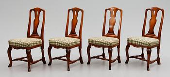 STOLAR, 4 st, senbarockstil, Åmells 1981.