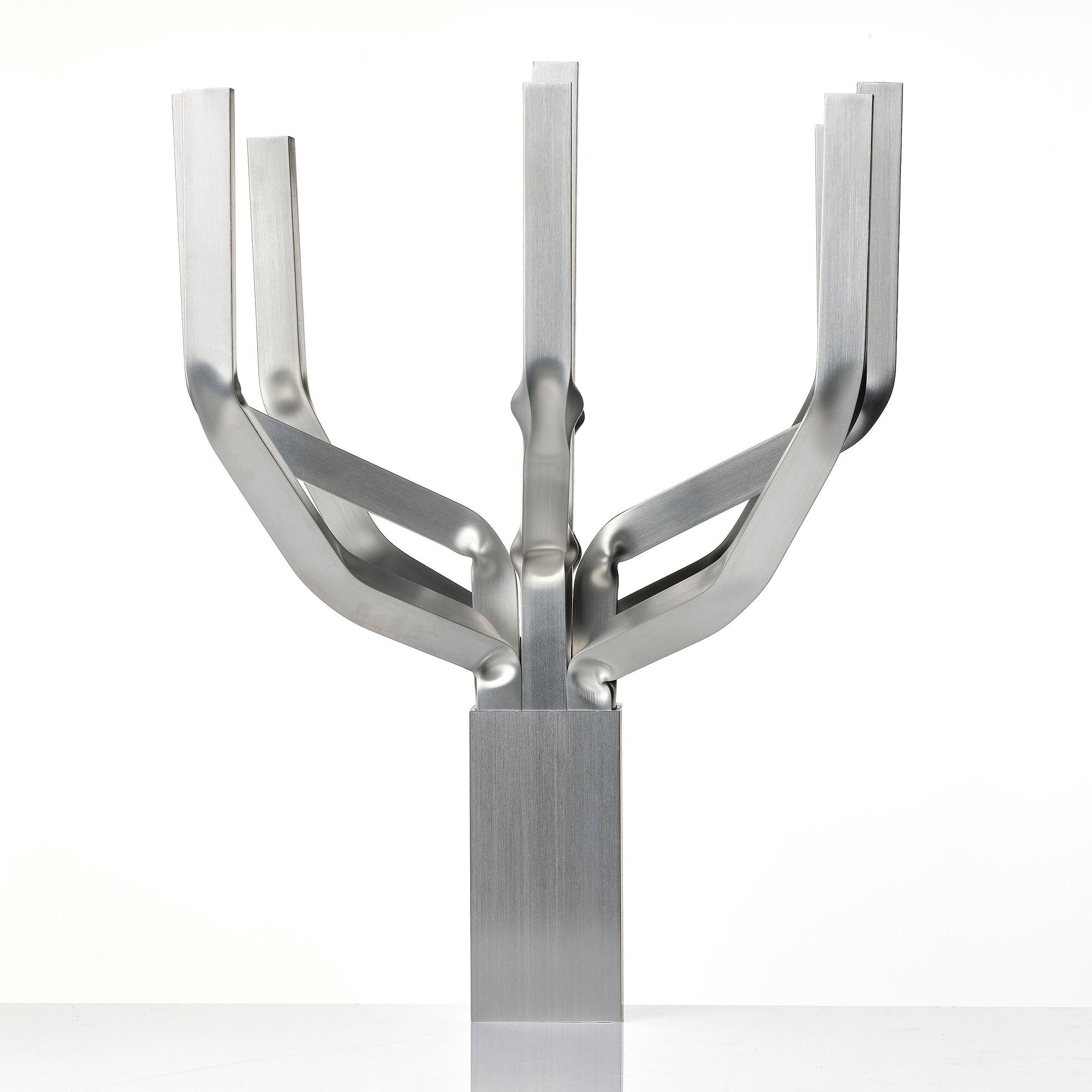 David Taylor, a unique "Aluminium Candelabra 9", Studio Mellösaverken, Sweden, 2022.
