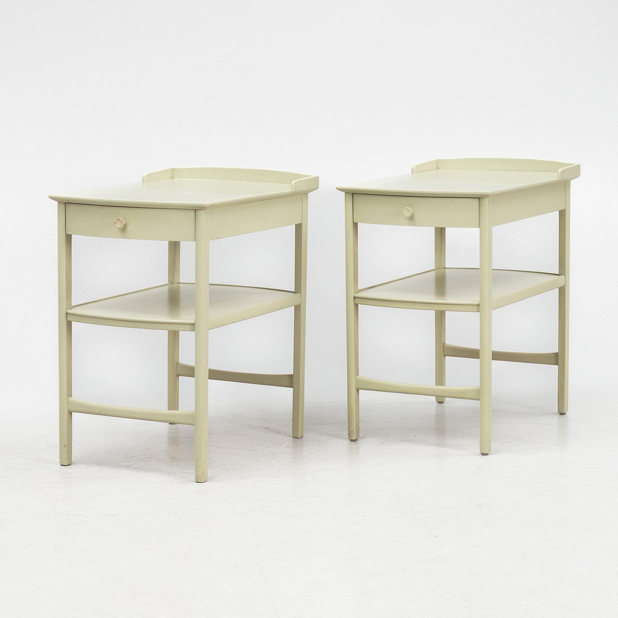 Carl Malmsten, sängbord, ett par, "Birgitta", Bodafors, 1900-talets andra hälft.