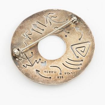 Brooch sterling silver, Mexico.