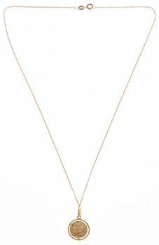 HÄNGSMYCKE, 14K guld, Italien 1900-talets slut. Vikt 3,5 g.