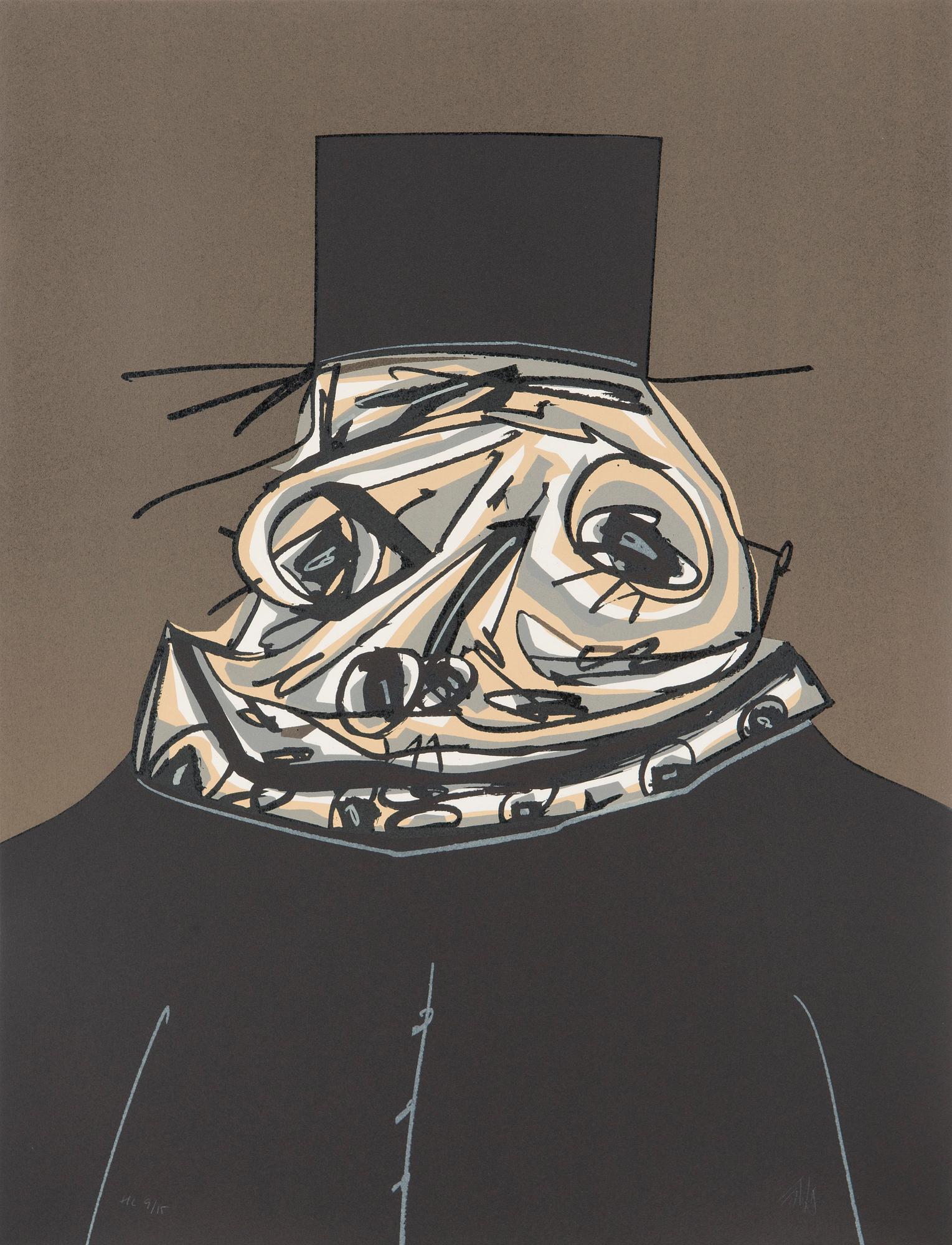 Antonio Saura, 5 lithographs from the portfolio 'Une Chair d'Ombre'.