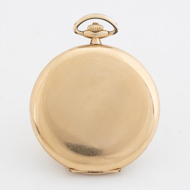 Omega, dress pocket watch, hunter, 48 mm.