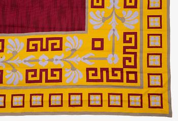 A tapestry weave carpet, c. 528 x 473 cm, signed Aubusson.