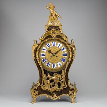 A French Louis XV pendulum clock, signed Lefaucheur fils a Paris.