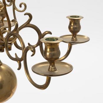 Ljuskrona, barockstil, mässing, modell no 205, Skultuna, 2002.