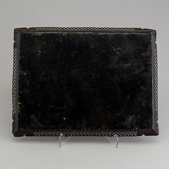 A painted metal tray late 18th century.