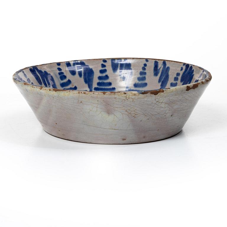A bowl, faience, Spain, 19th century.