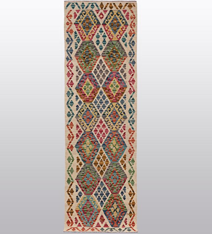 A runner, kilim, ca 249 x 67 cm.