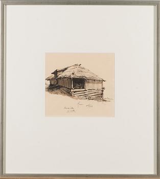 LEANDER FORNAS, laveeraus, signeerattu ja päivätty 25/6 -51.