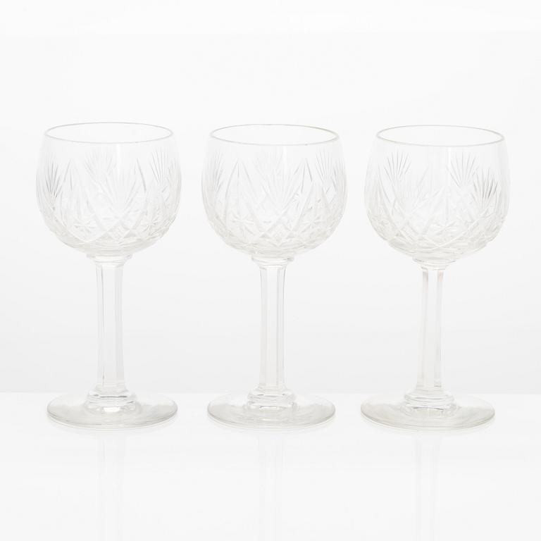 Glasservis, 110 delar, Riihimäen Lasi, Leo-, Yrjö- och Aino-serie, 1900-talets mitt och senare hälft.