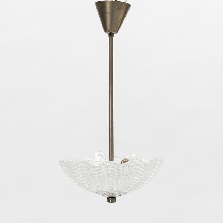 Taklampa, Orrefors, 1930/40-tal.