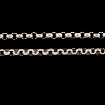 HALSLÄNK, silver, kattfotstämplad. Vikt 67,0 g.