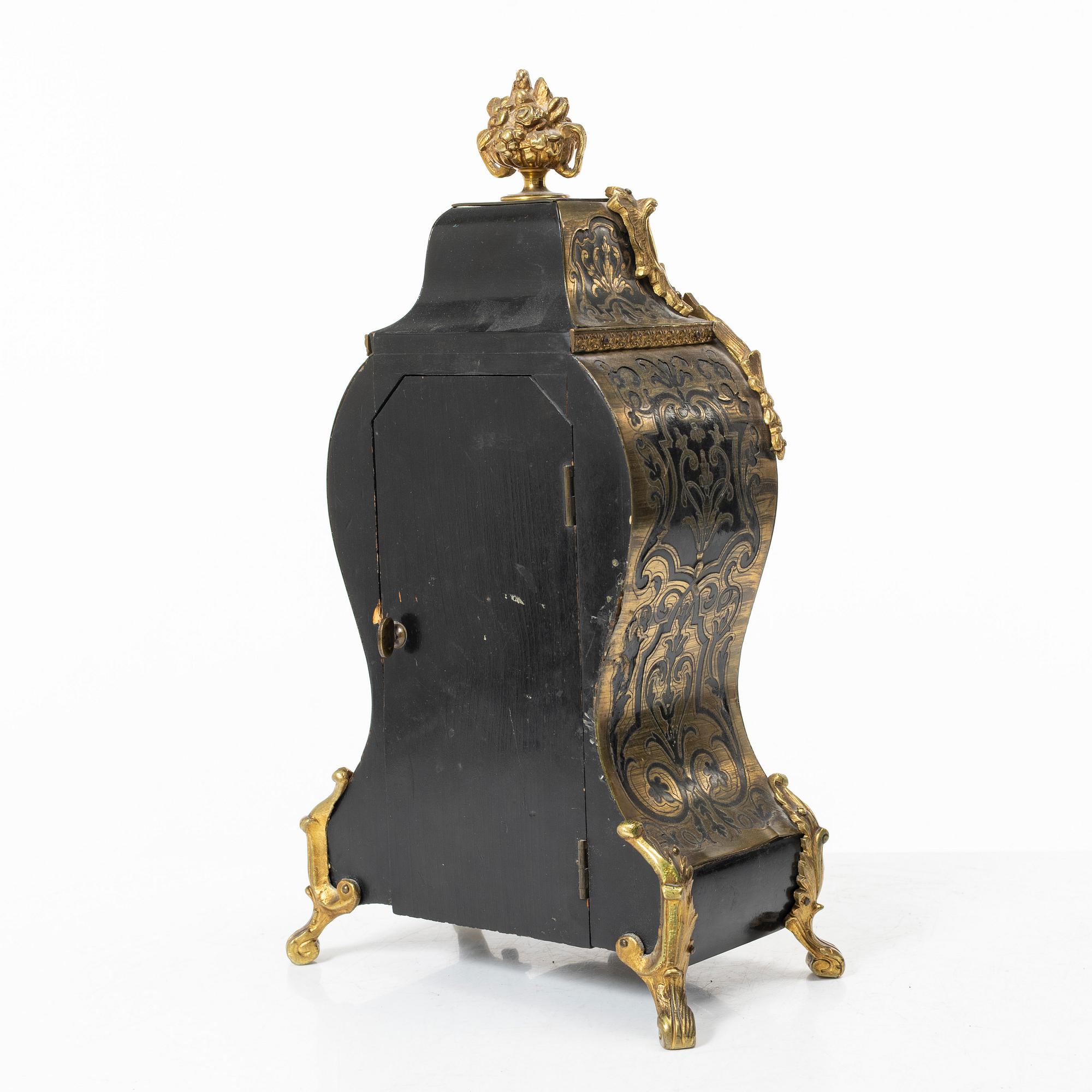 A rococo-style bracket clock, France, late 19th century.