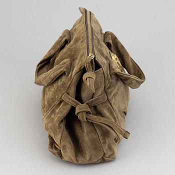 Gucci, a suede bag.