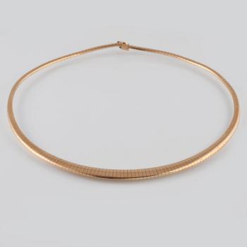 HALSBAND, 18K guld, kattfotstämplat. Vikt 38,6 gram.