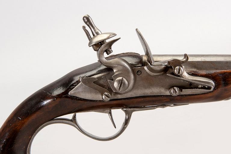 Pistol flintlock, probably Belgium / France, 18th Century later part.