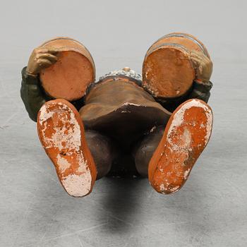 A terracotta gnome, probably Germany.