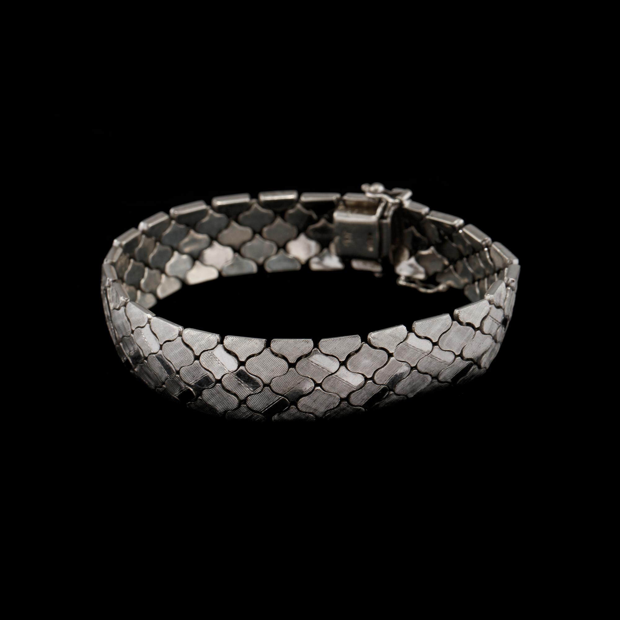 ARMLÄNK, sterlingsilver, Vicenza, Italien, 1900-talets tredje kvartal. Vikt 31 g.