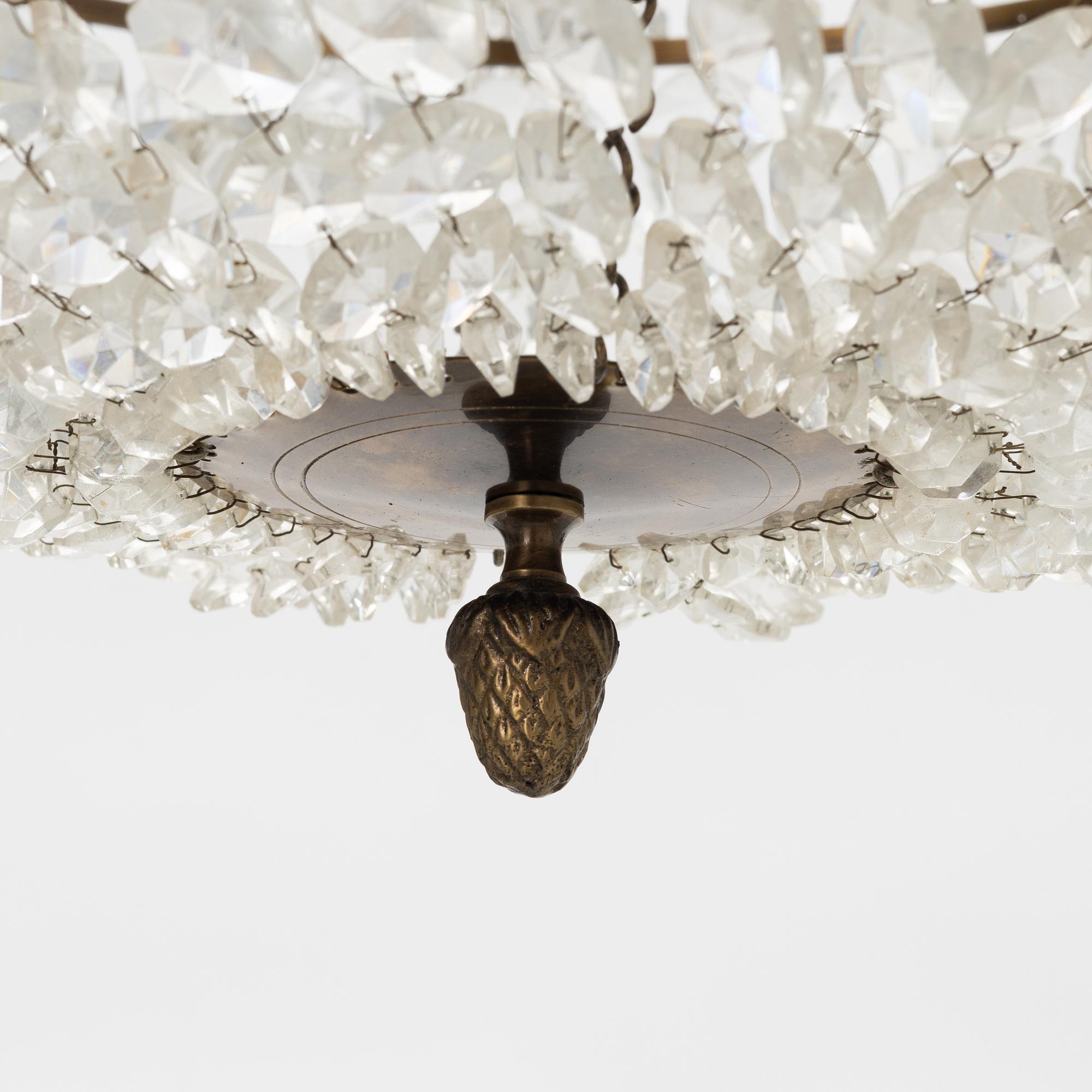 An Empire style chendelier, mid/secnd half of the 20th century.