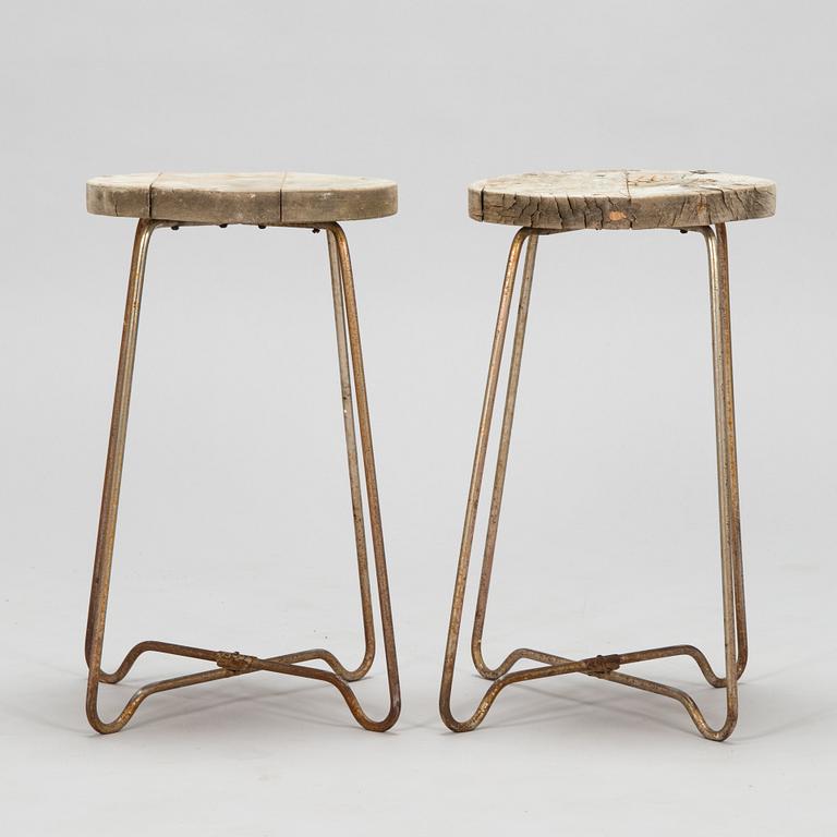 Two mid-20th century stools.